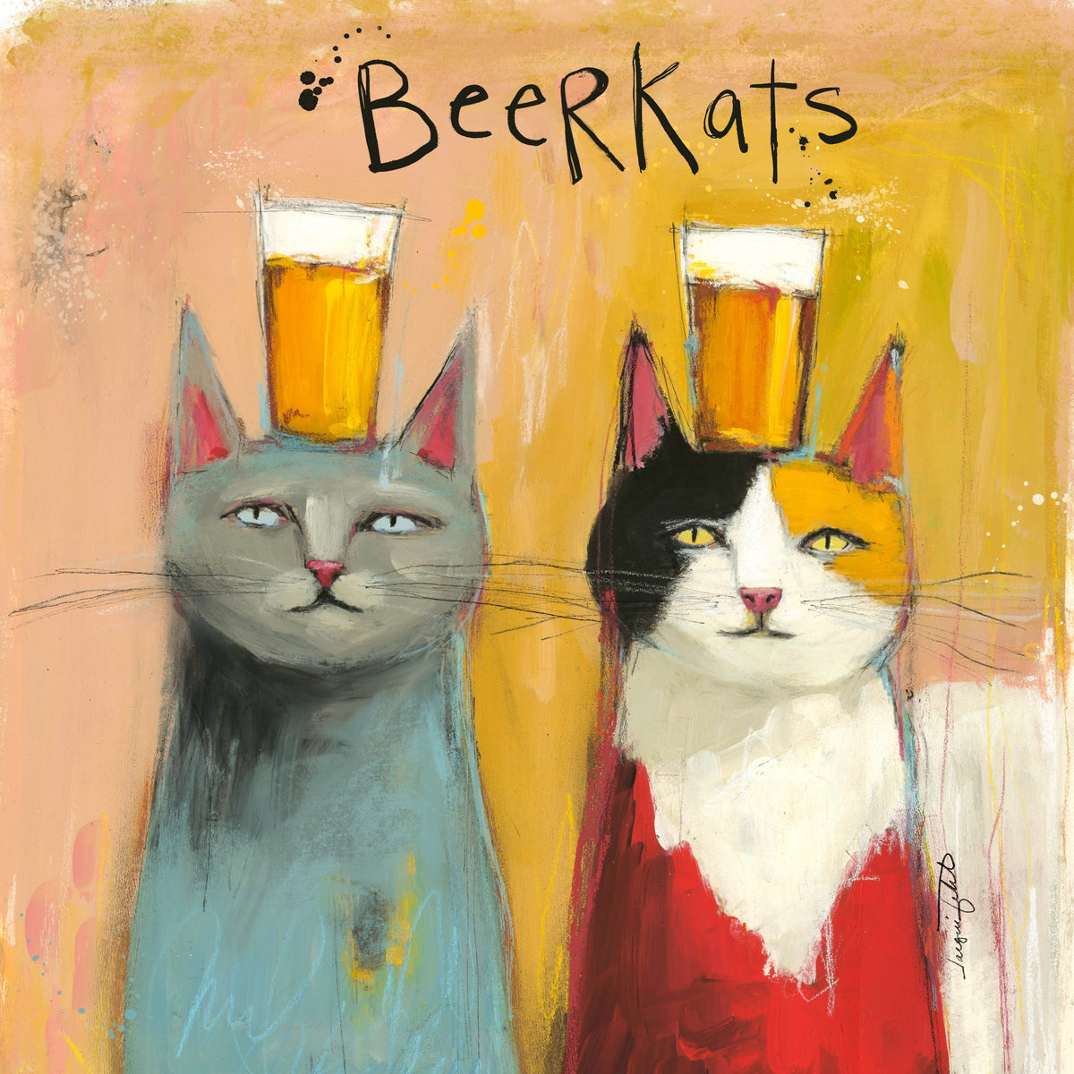 Beerkats — Metal Print by Jacqui Fehl