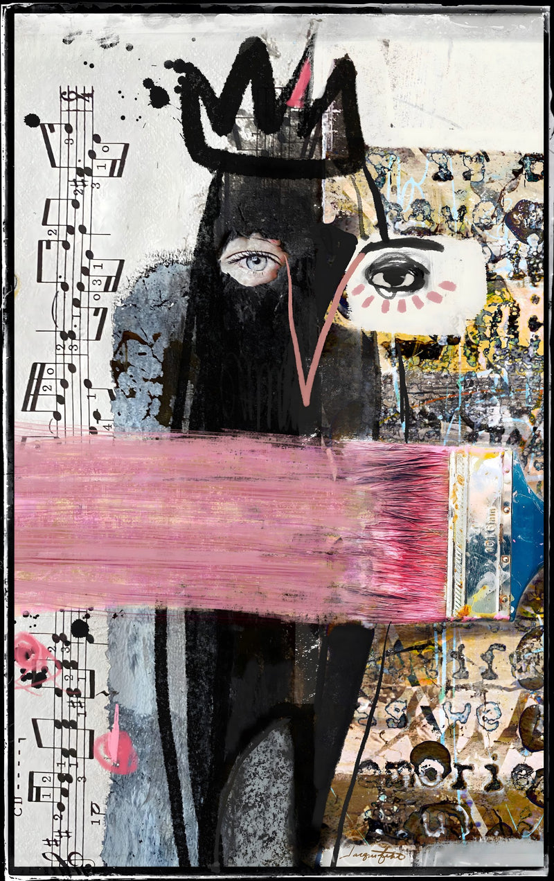 Birdsquiat — Paper Print by Jacqui Fehl