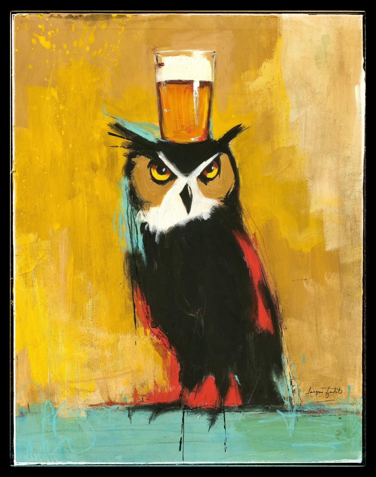 Brew Owl — Paper Print by Jacqui Fehl