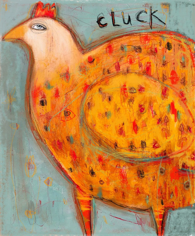 Cluck — Paper Print by Jacqui Fehl
